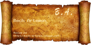 Bech Artemon névjegykártya